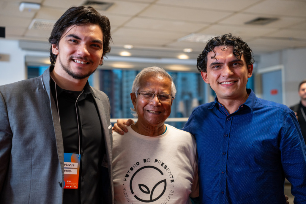 CEO e COO da Portal com o Professor Muhammad Yunus em São Paulo