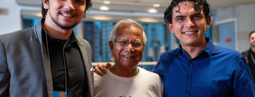 CEO e COO da Portal com o Professor Muhammad Yunus em São Paulo