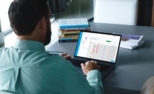 man using a digital plataforma for child