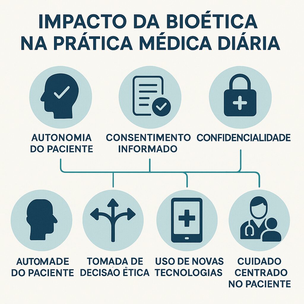 tabela com impacto da bioética na prática médica diária