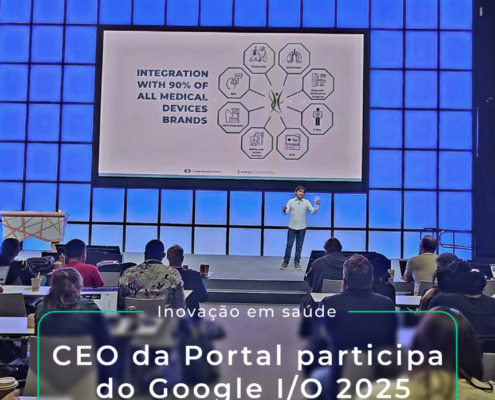 Rafael Figueroa, palestrando no Google I/O