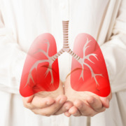 médico segurando um pulmão nas mãos