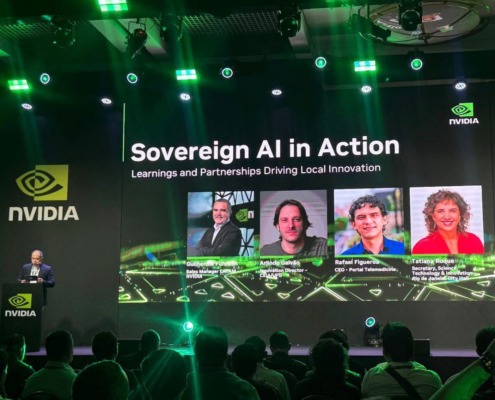 palco do evento nvidia AI day São Paulo
