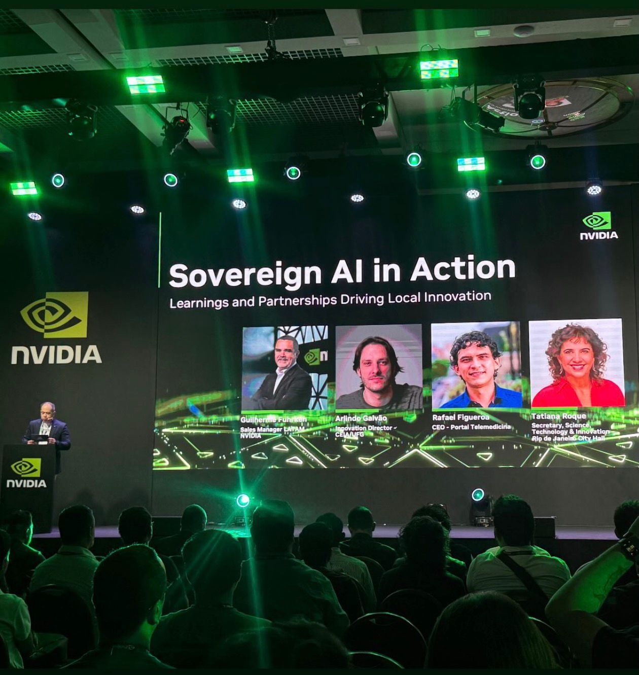 palco do evento nvidia AI day São Paulo