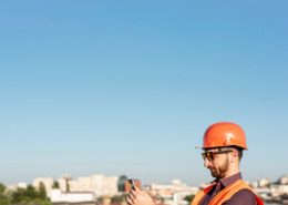 profissional utilizando EPIs em espaço com grande altura